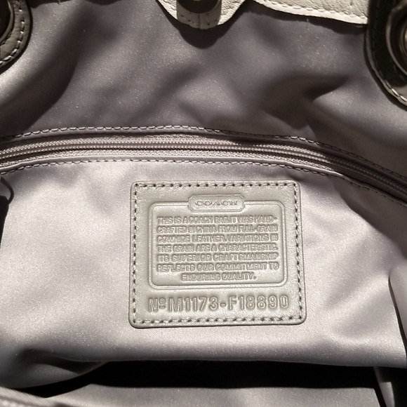 Coach Bag Grey Leather AUTHENTIC - Picture 4 of 4